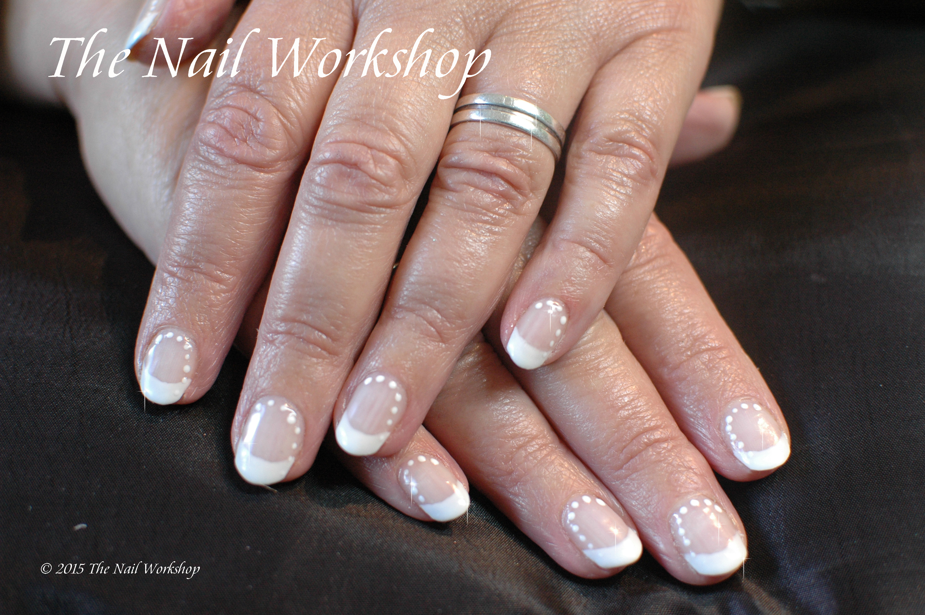 Wedding Nails French with dots